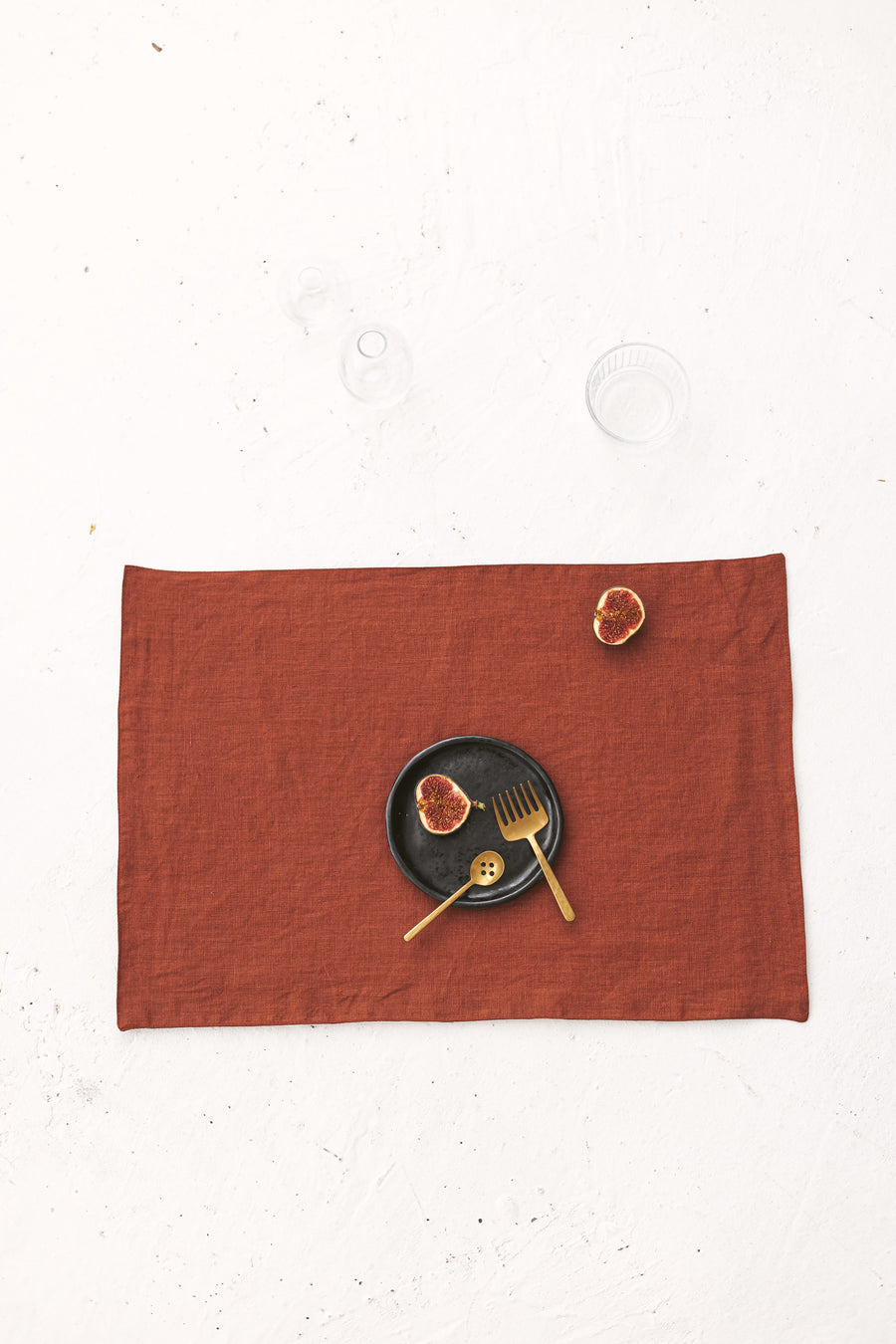 rust linen placemat