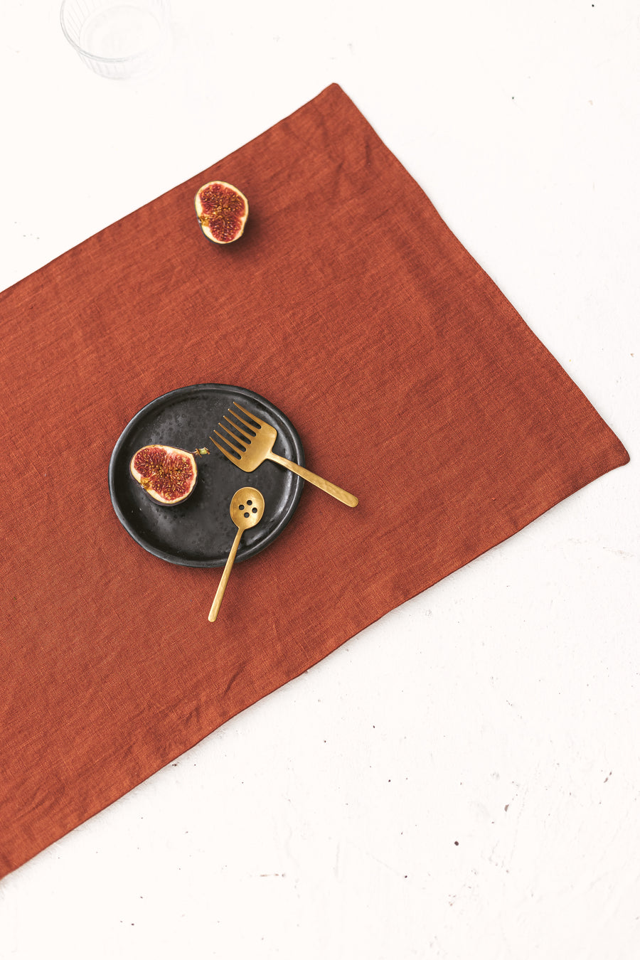 rust linen placemat