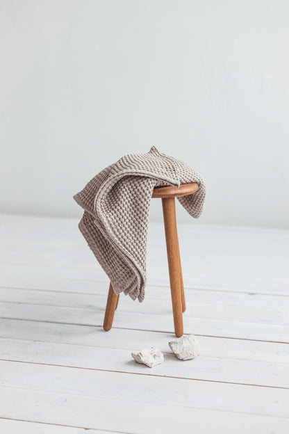 Linen Waffle Bath Towel