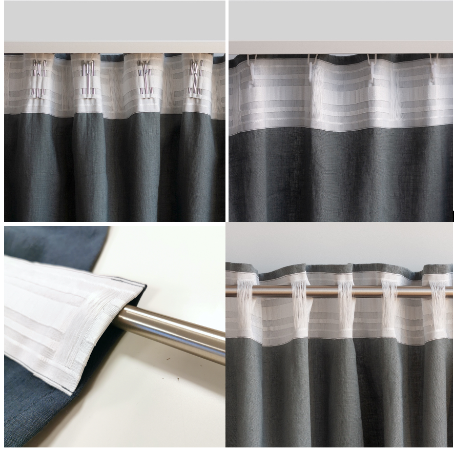 white linen curtain