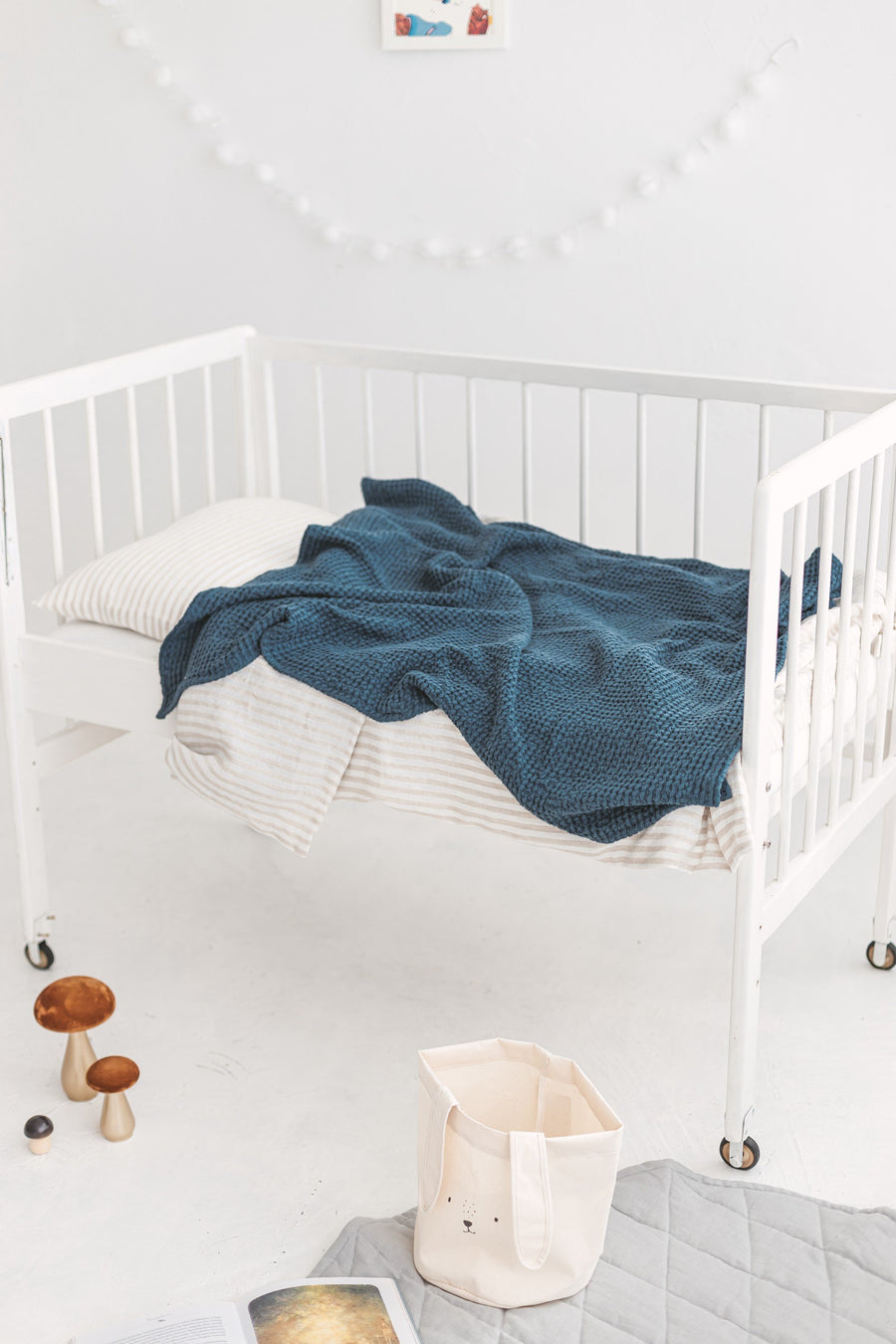 Beige Waffle Linen Baby Blanket