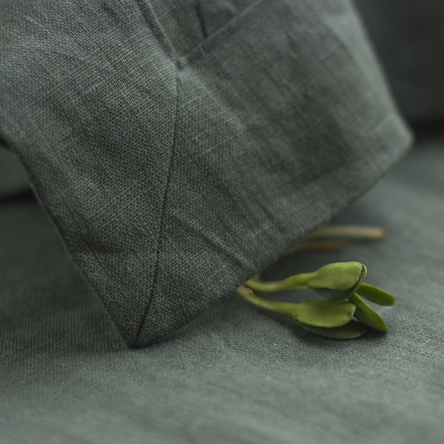 Coal Grey Linen Tablecloth