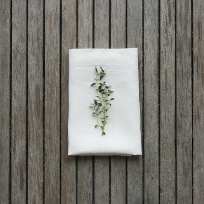 Off White Linen Napkins Set Of 2 Mitered Corners