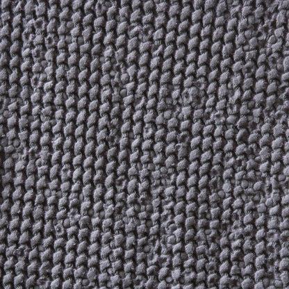 Dark Gray Linen Waffle Bath Towel