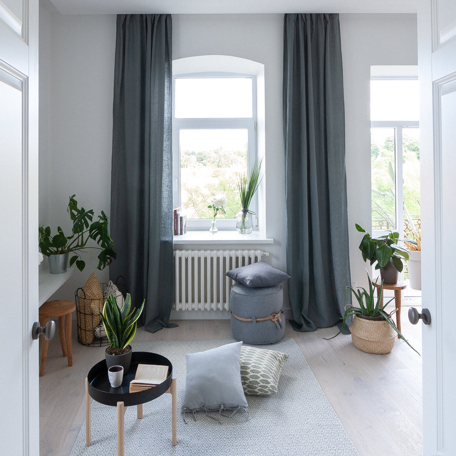 Pigeon Gray Linen Curtain