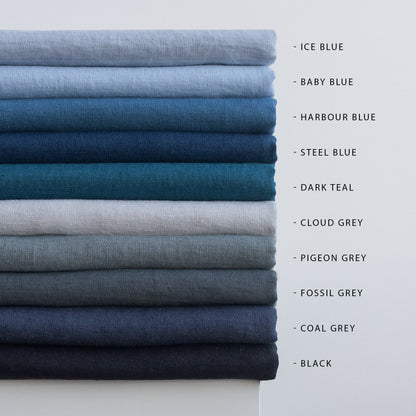 Cloud Gray Linen Flat Sheet