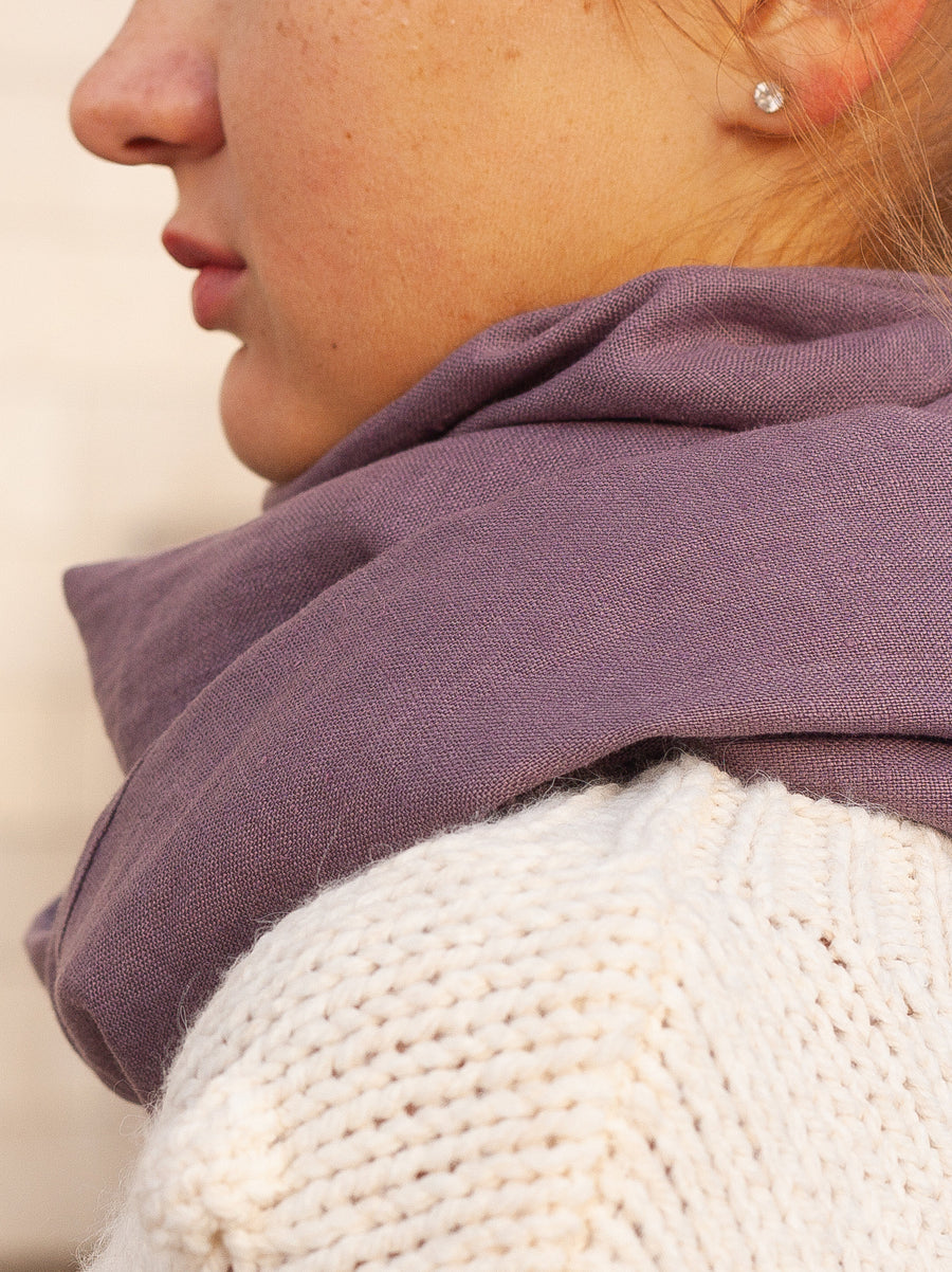 Grape Linen Scarf