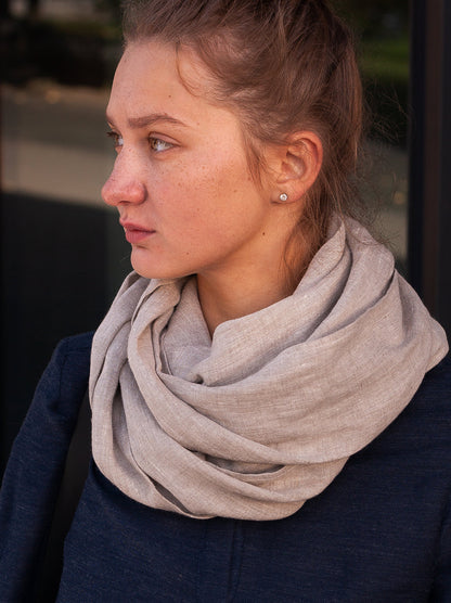 Natural Light Linen Scarf