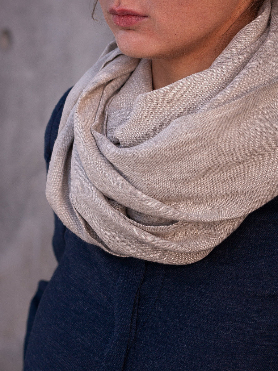 Natural Light Linen Scarf