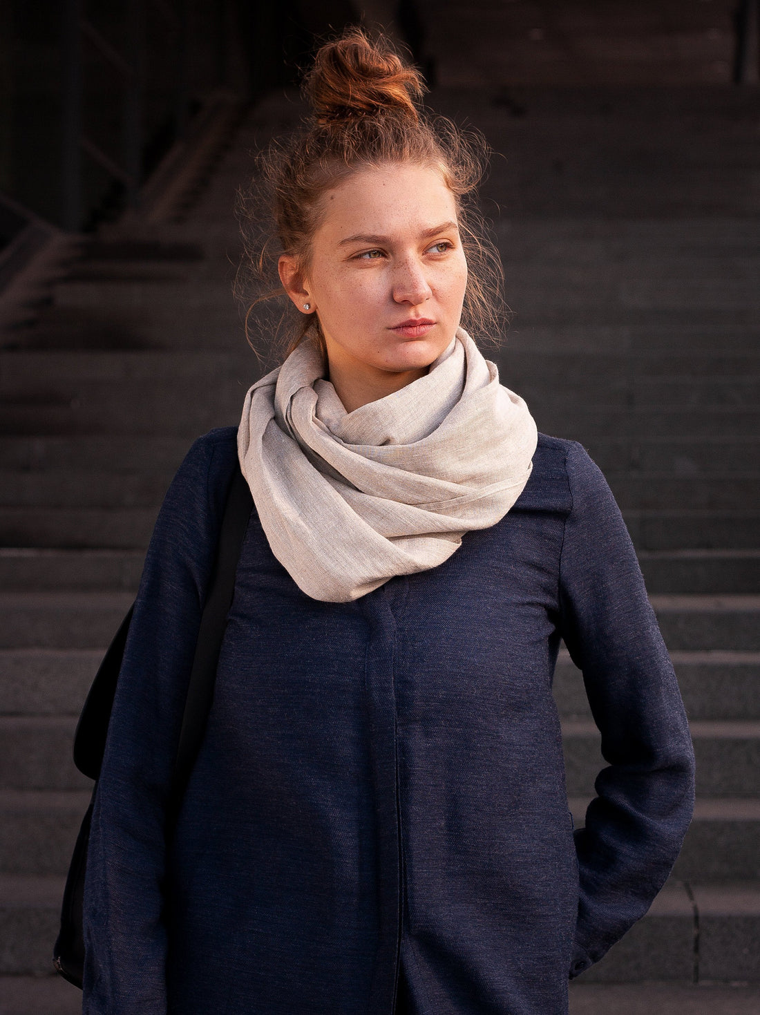 Natural Light Linen Scarf