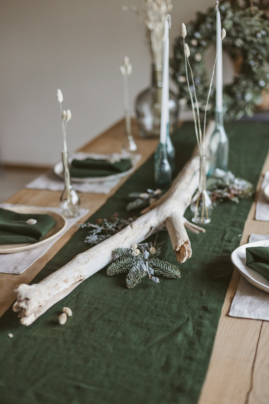 White Linen Table Runner