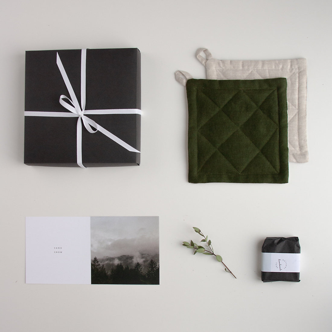 Two Sides Linen Pot Holders