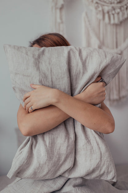 Natural Light Linen Pillow Case