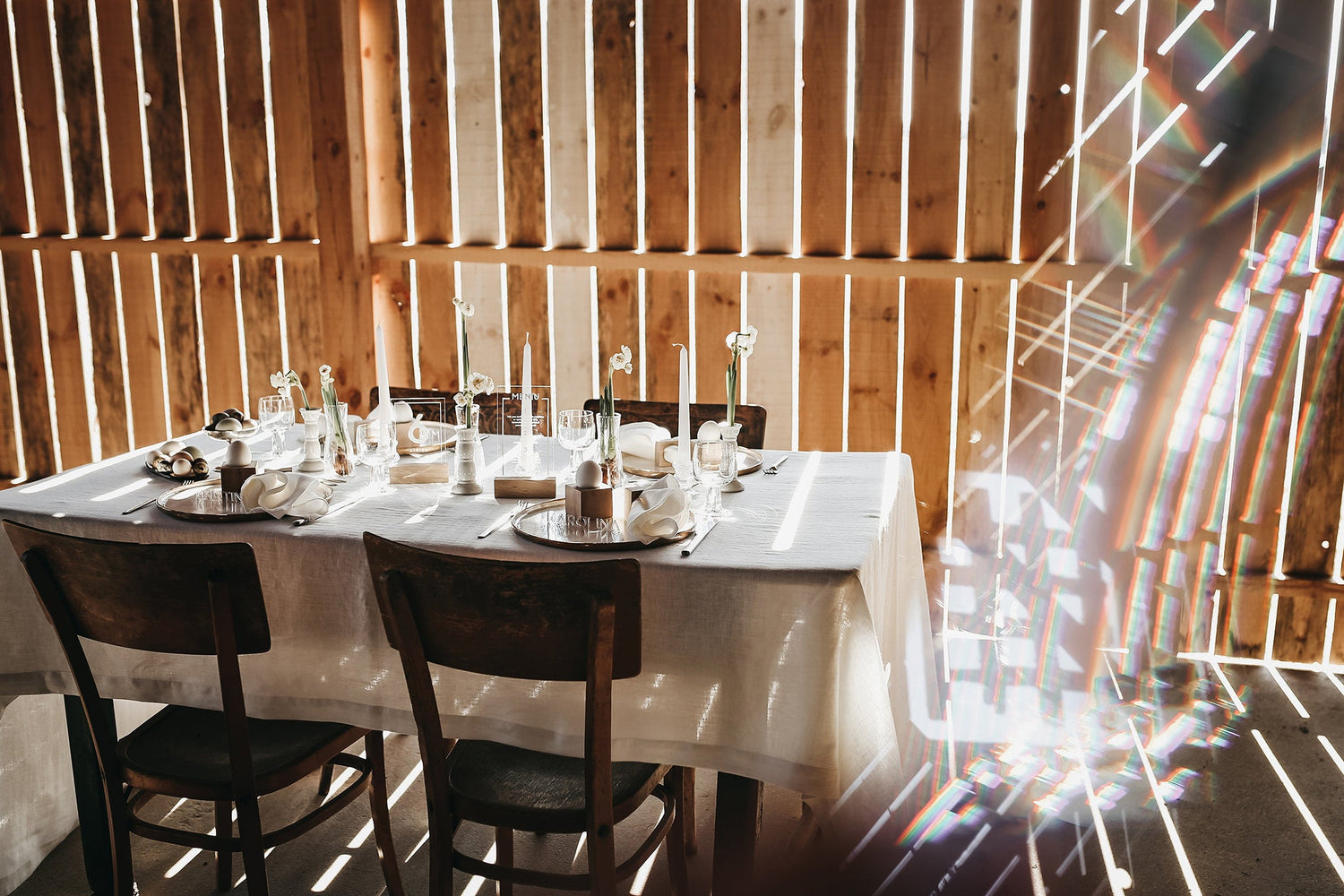 Large Linen Tablecloth Off White