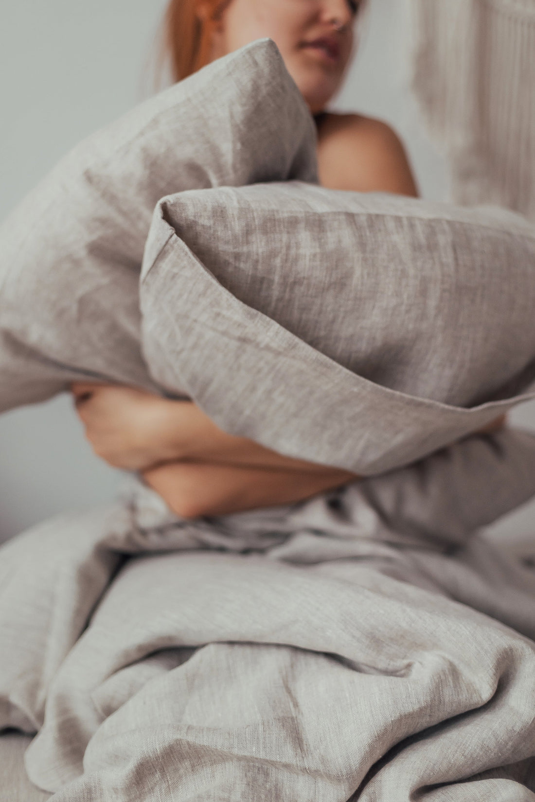 Natural Light Linen Pillow Case