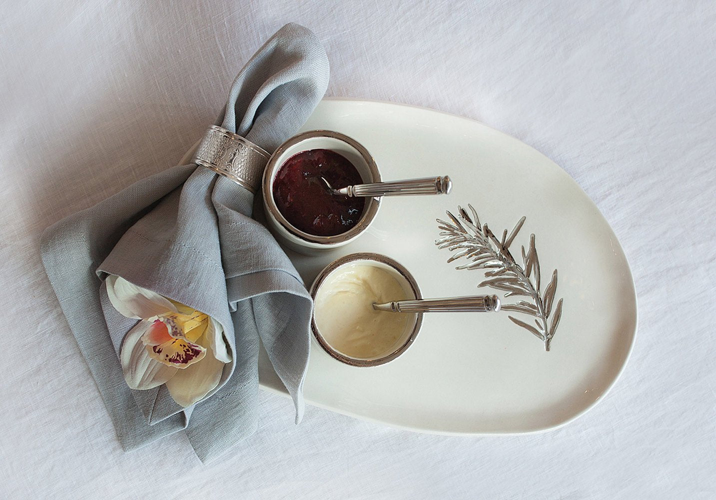 Cloud Gray Linen Napkins Set Of 2