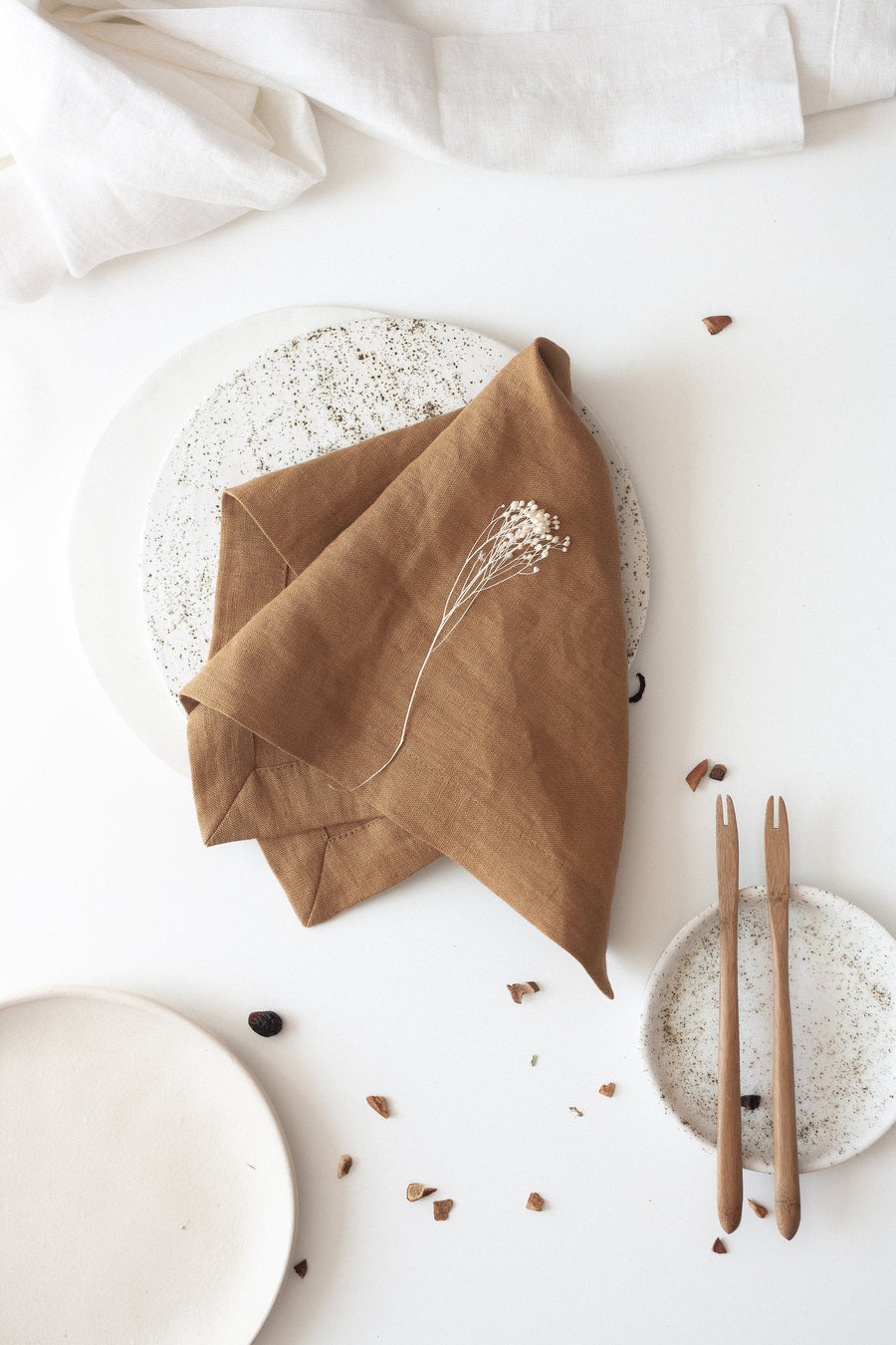 Amber Linen Napkins Set Of 2 Mitered Corners