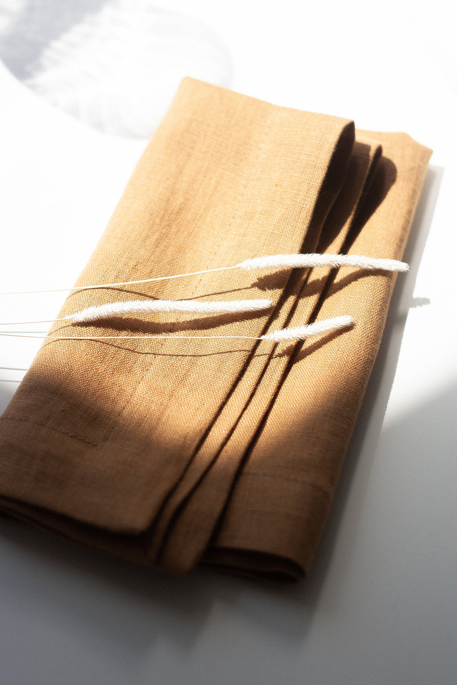 Amber Linen Napkins Set Of 2 Mitered Corners