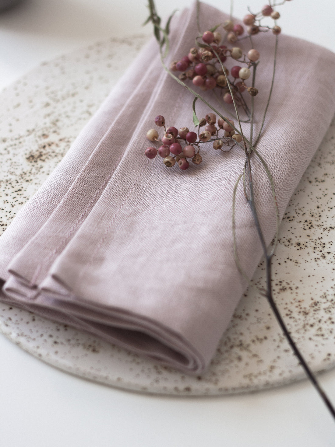 Pastel Pink Linen Napkins Set Of 2