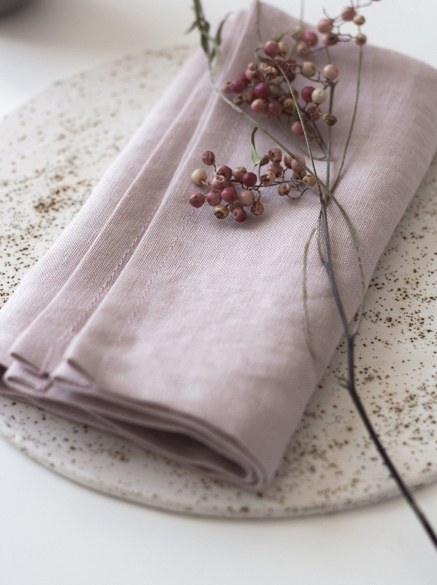 Pastel Pink Linen Napkins Set Of 2
