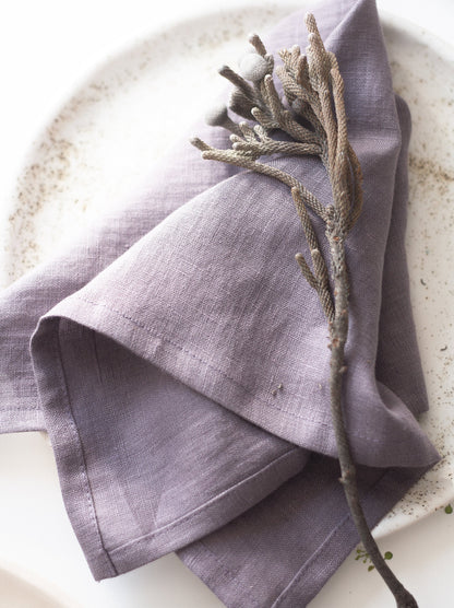 Grape Linen Napkins Set Of 2