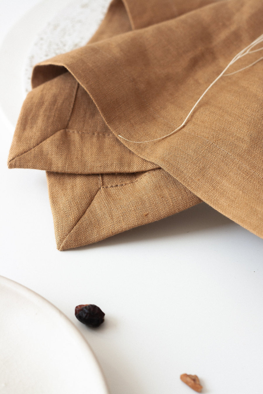 Amber Linen Napkins Set Of 2 Mitered Corners