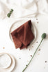 Rusty Linen Napkins Set Of 2 Mitered Corners