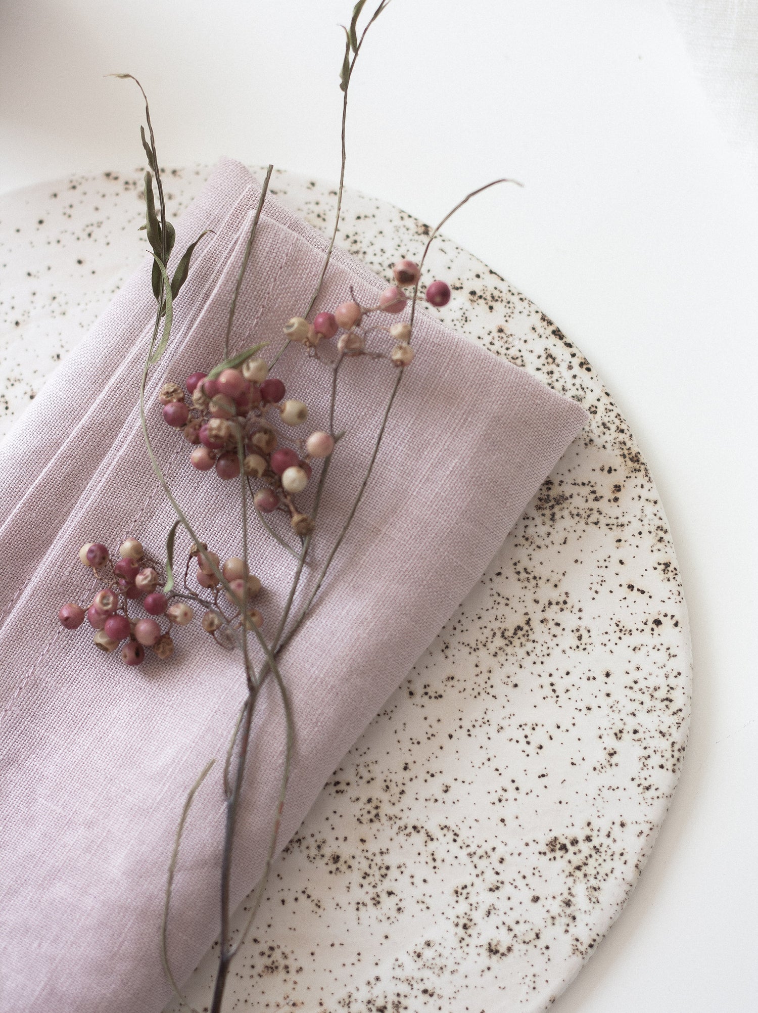 Pastel Pink Linen Napkins Set Of 2