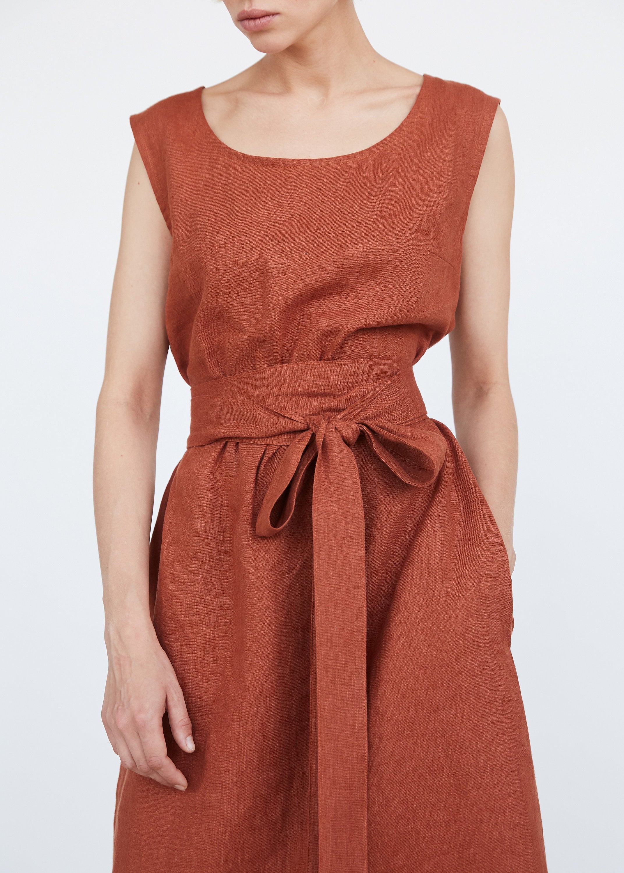 Rusty Linen Dress | SAND SNOW LINEN  Sand Snow Linen