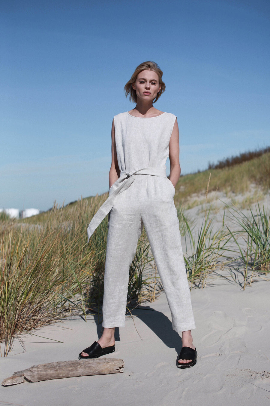 Natural Light Linen Jumpsuit