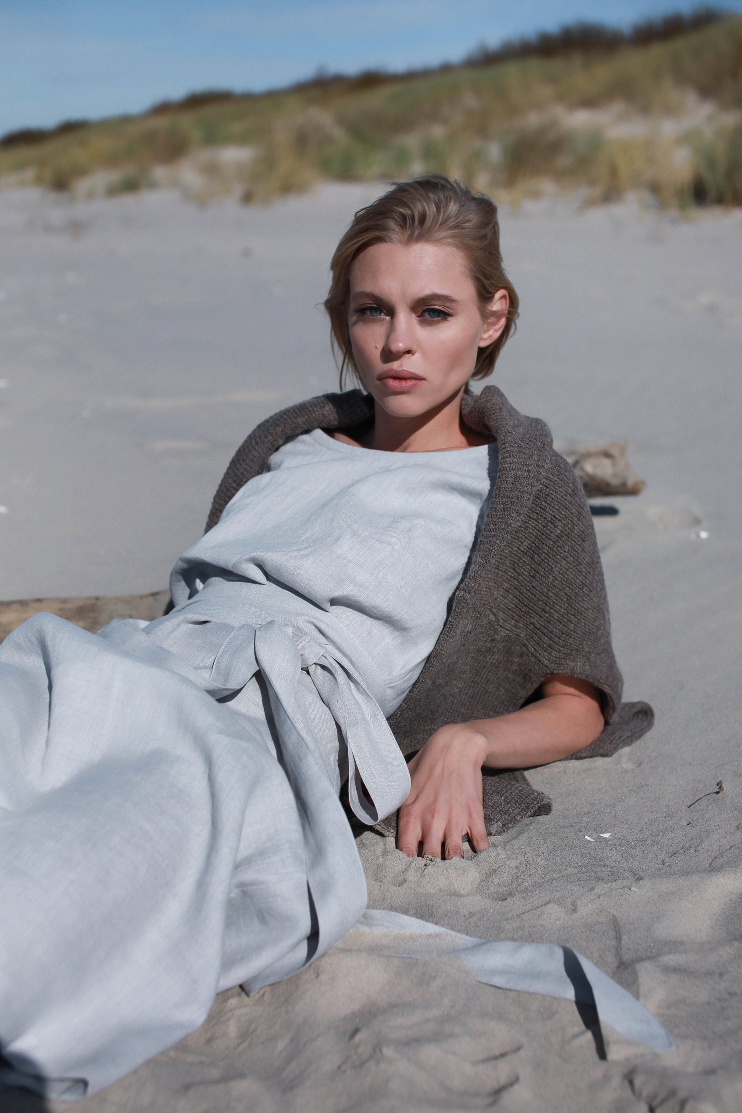 Cloud Grey Linen Dress Cloud Grey Linen Dress