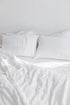 Set Of White Linen Duvet Cover And 2 Pillow Cases