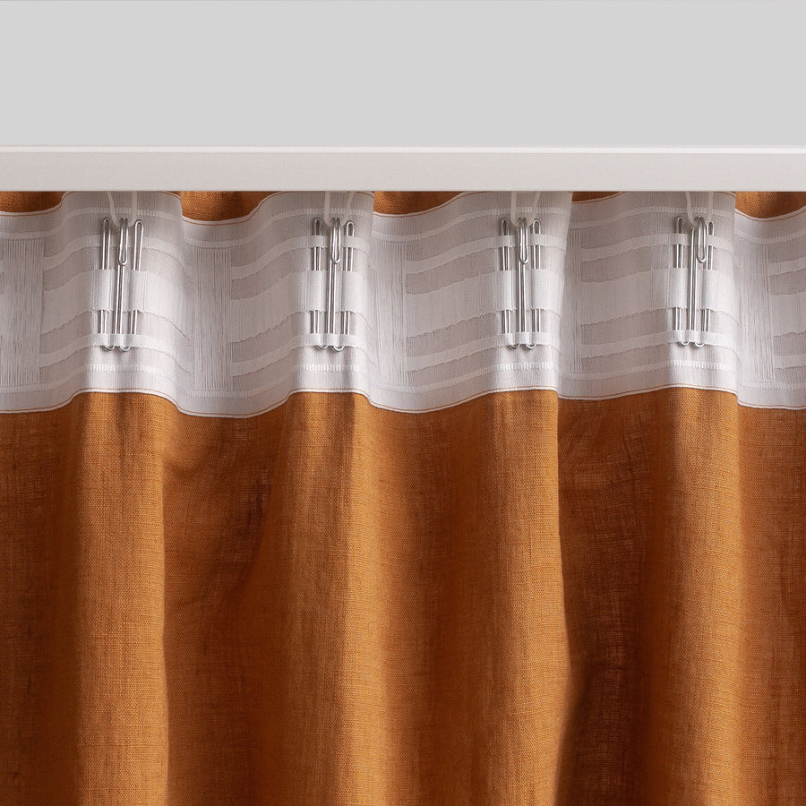 Lightweight White Linen Curtain