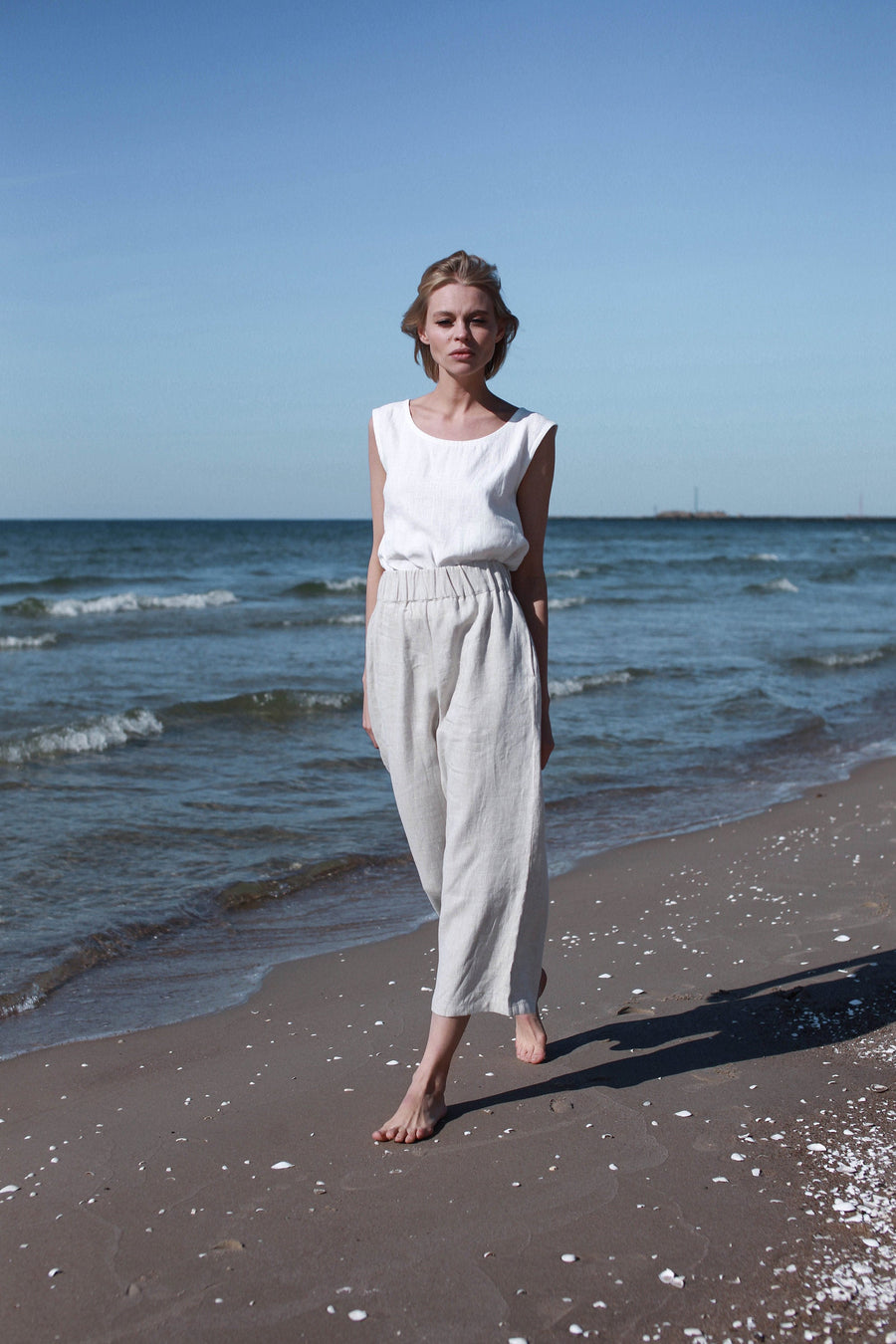 Rusty Linen Culottes