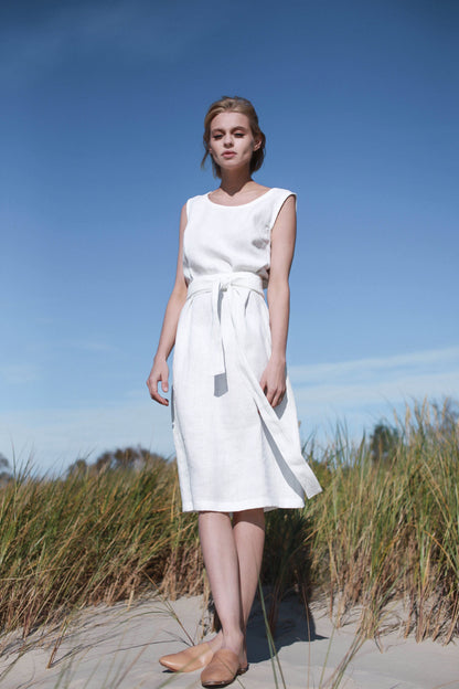 Off White Linen Dress