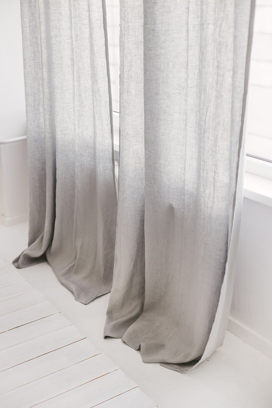 Cloud Gray Linen Curtain