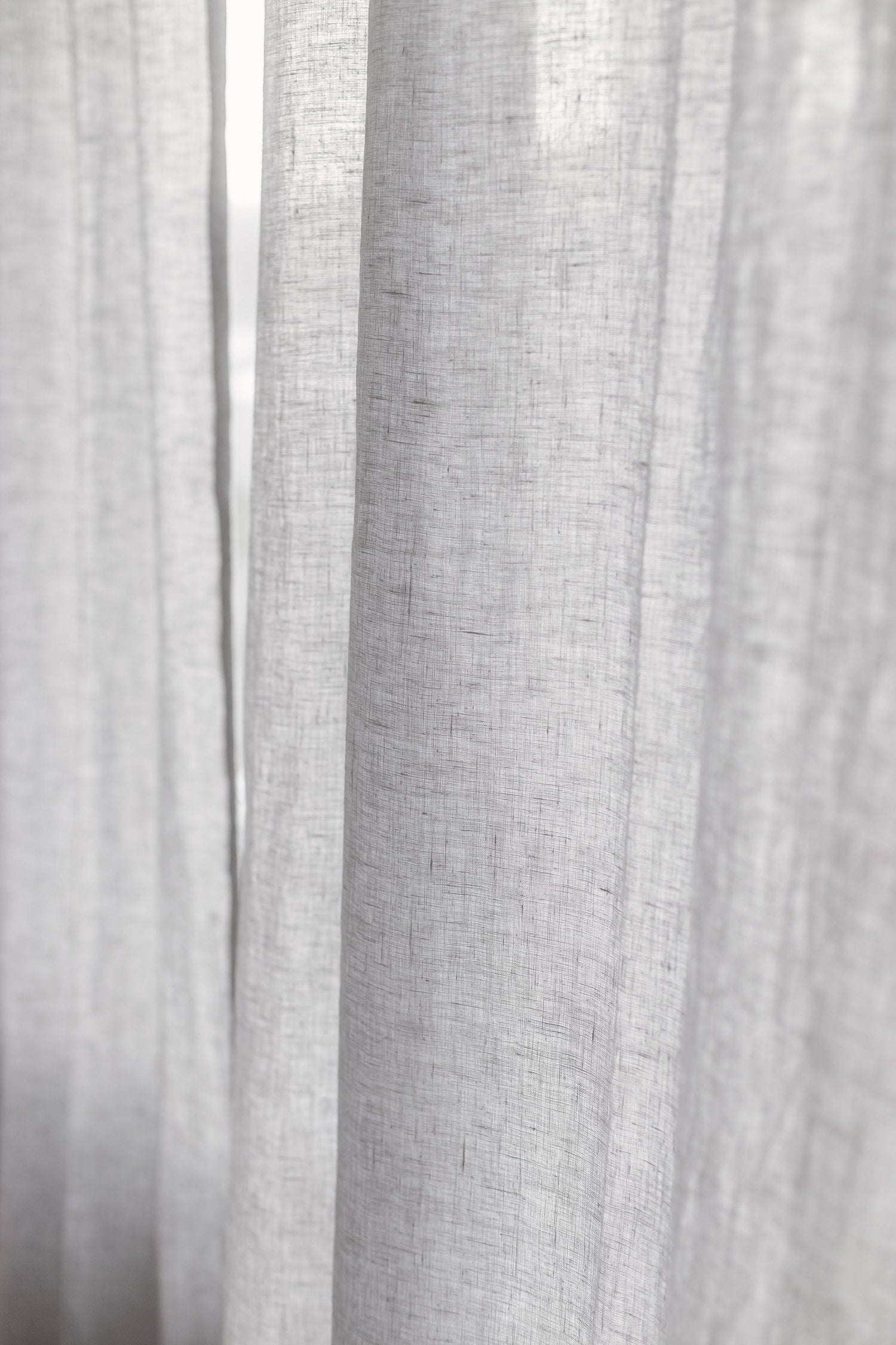Cloud Gray Linen Curtain