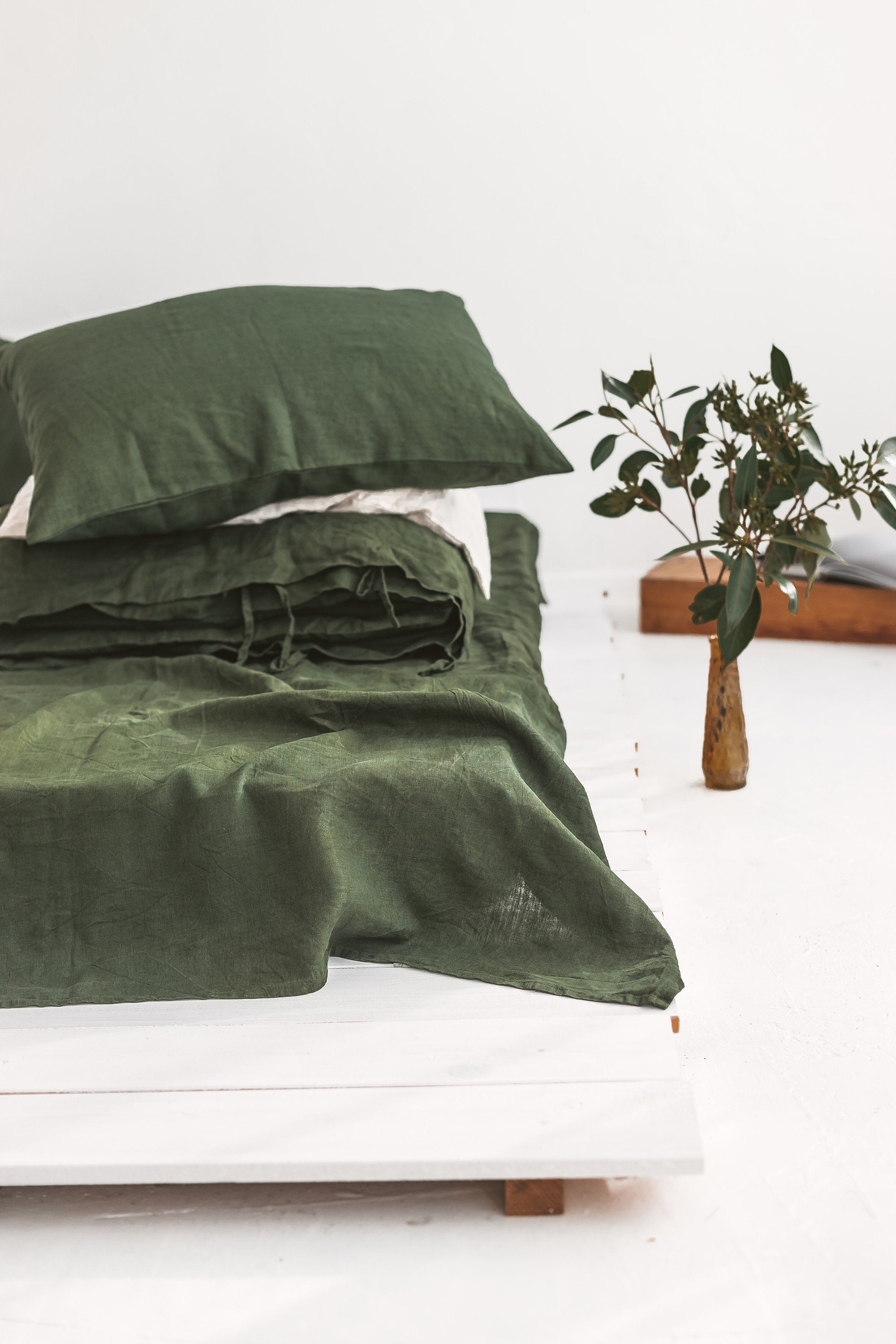 Cloud Gray Linen Flat Sheet