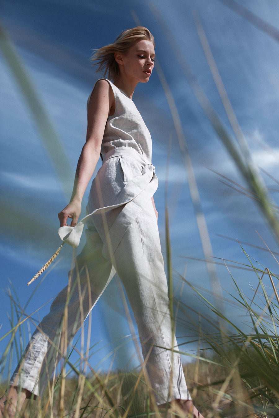 Natural Light Linen Jumpsuit