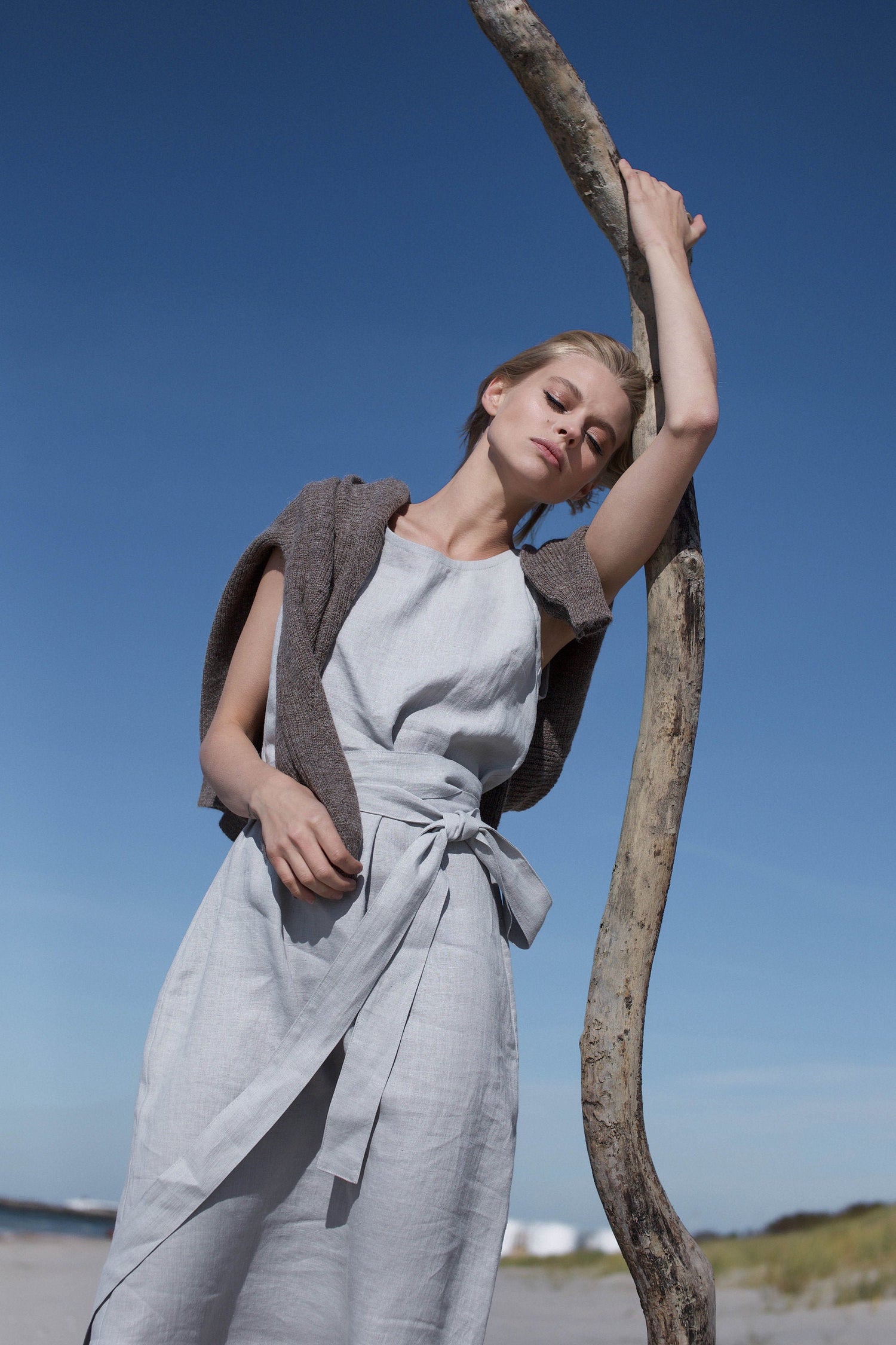 Cloud Grey Linen Dress Cloud Grey Linen Dress