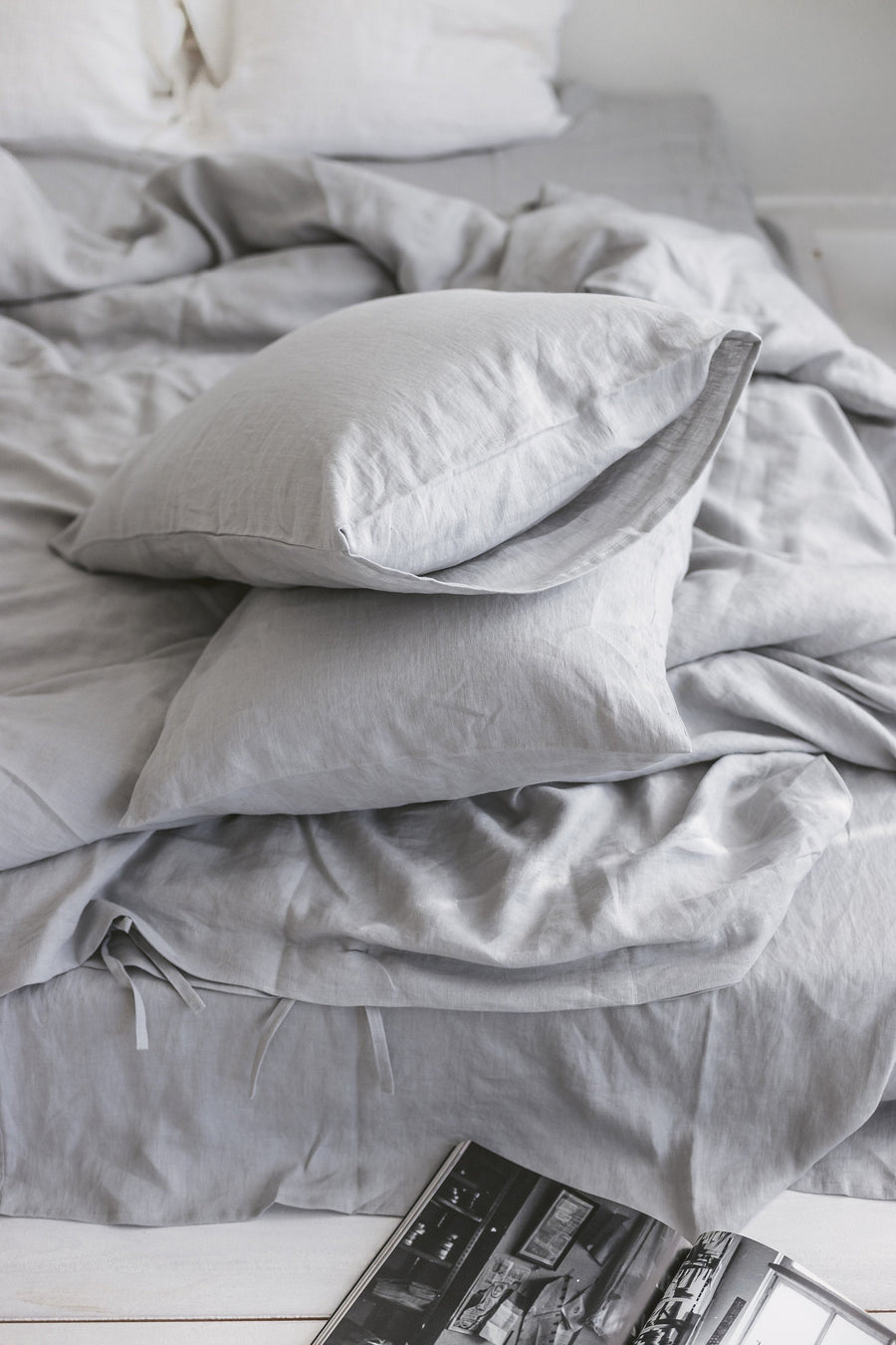 Cloud Gray Linen Pillow Case