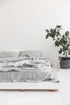 Set Of Cloud Gray Linen Duvet Cover And 2 Pillow Cases
