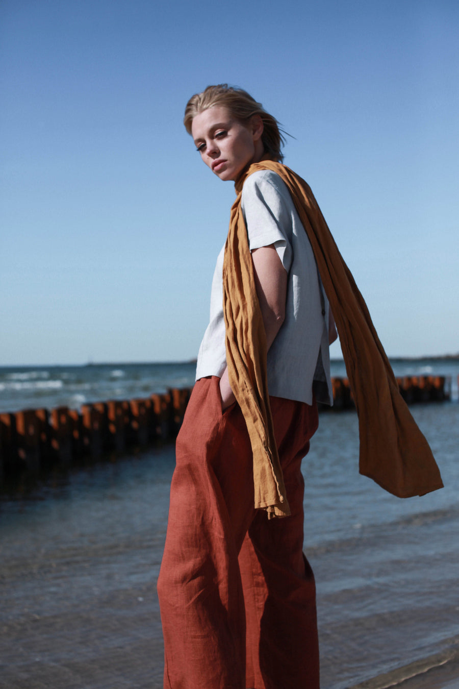 Rusty Linen Culottes