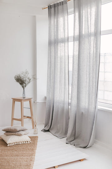 Cloud Gray Linen Curtain