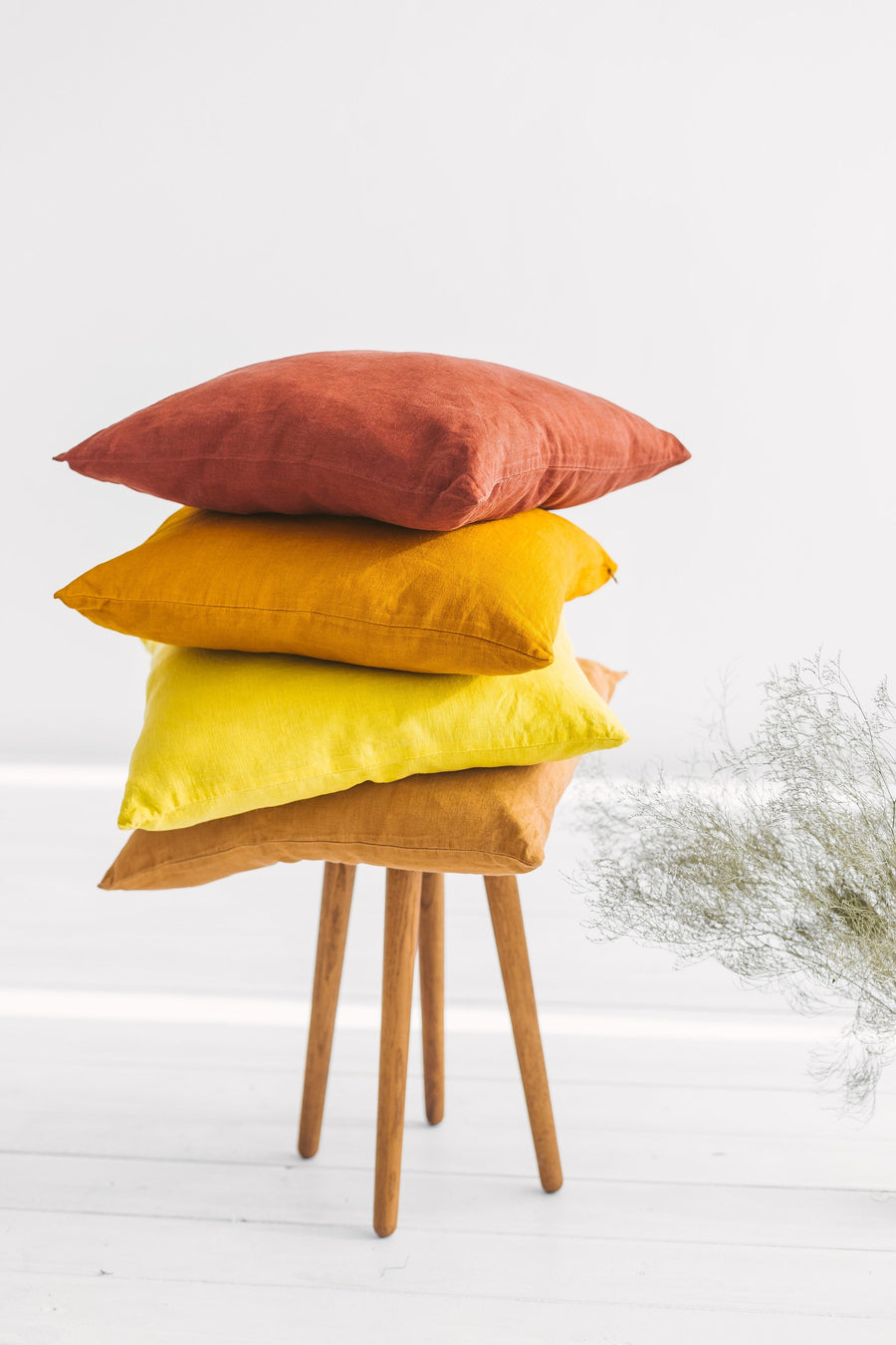 Cloud Gray Linen Pillow Case