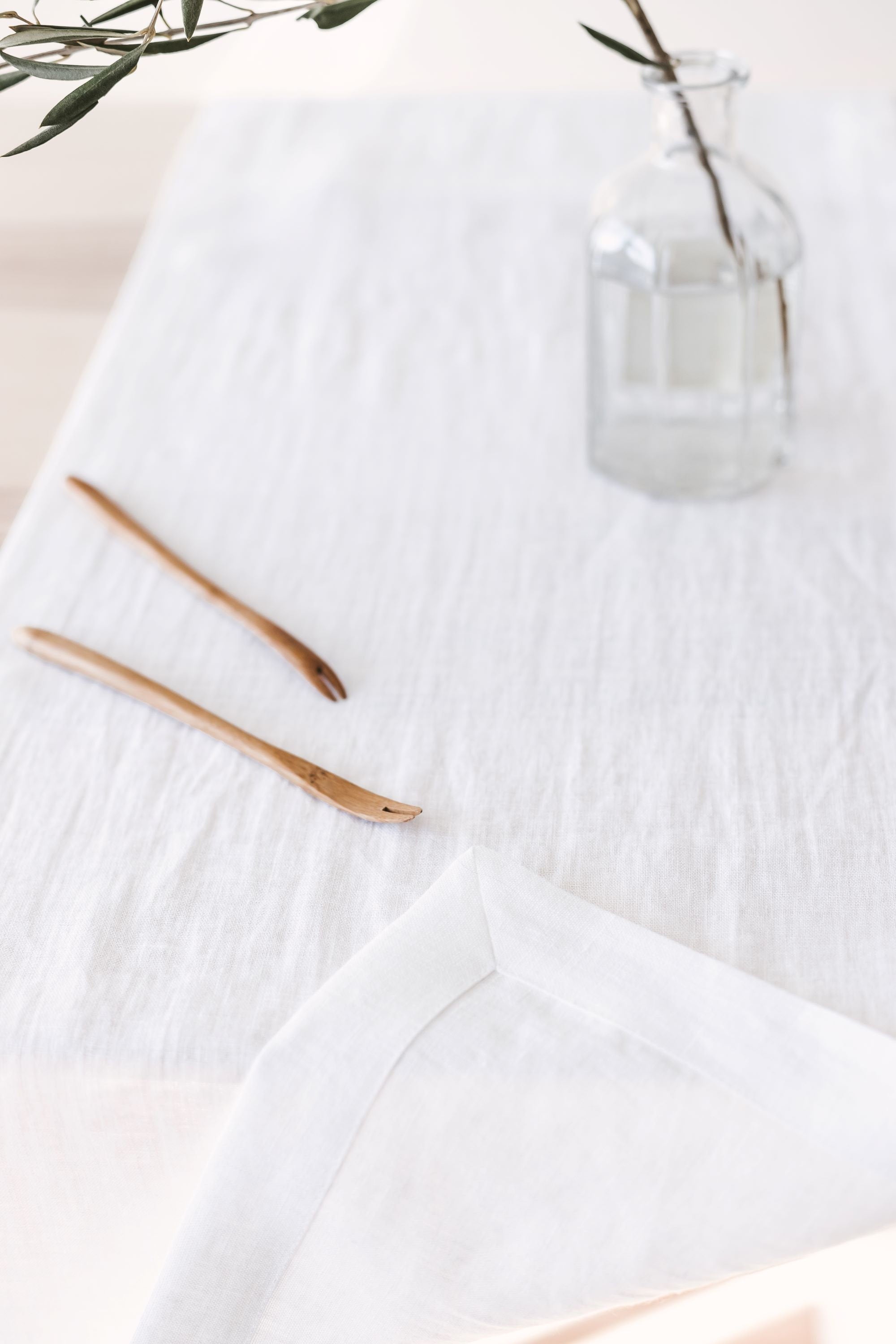 White Linen Table Runner