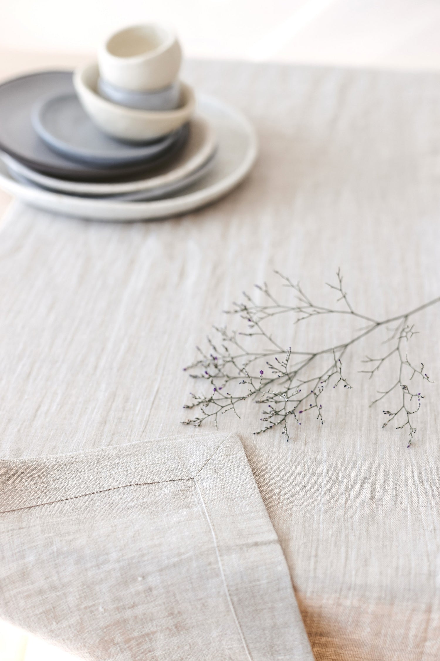 Natural Light Linen Table Runner