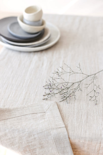 Natural Light Linen Table Runner