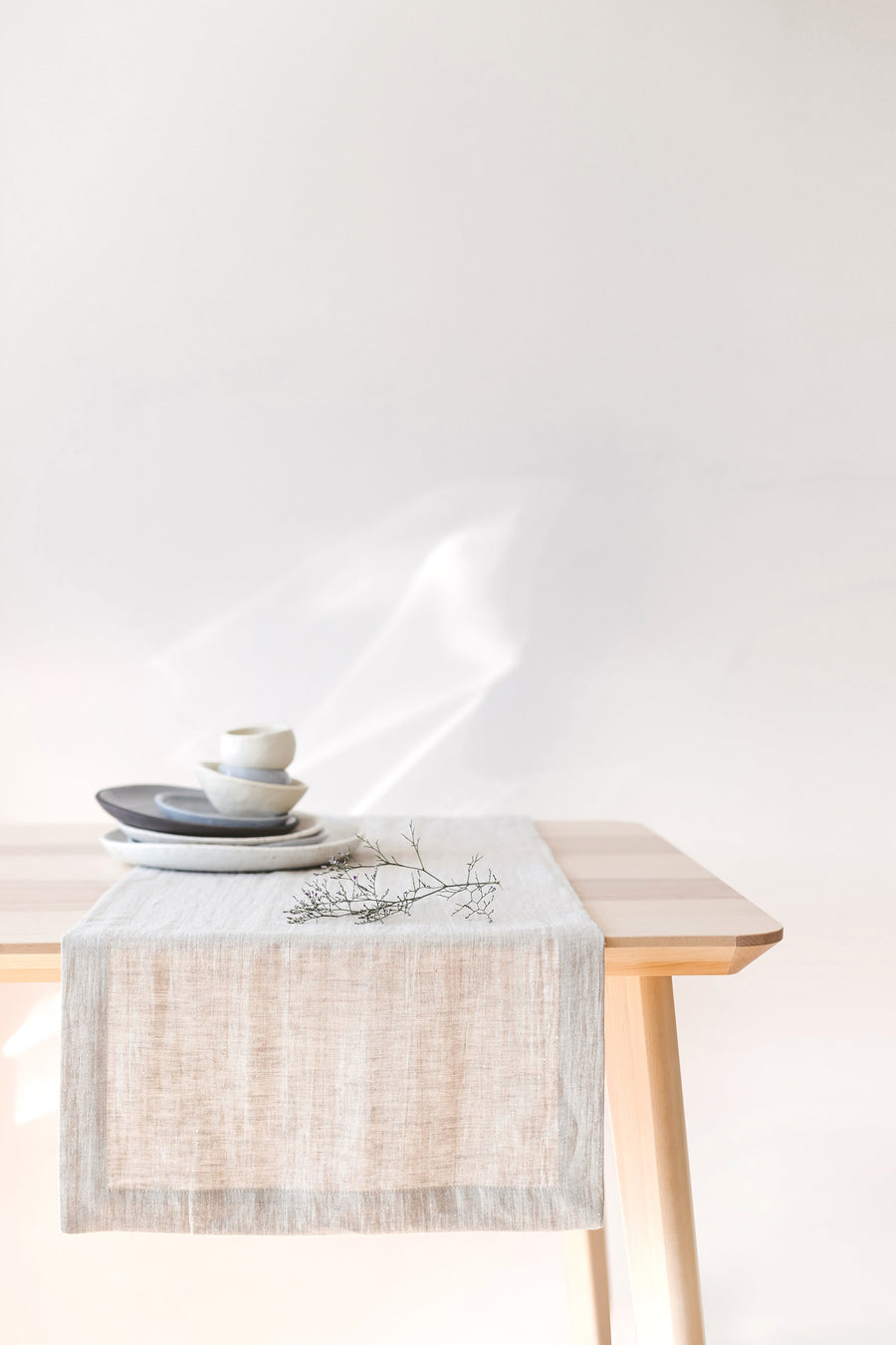 Natural Light Linen Table Runner