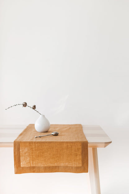 Amber Linen Table Runner